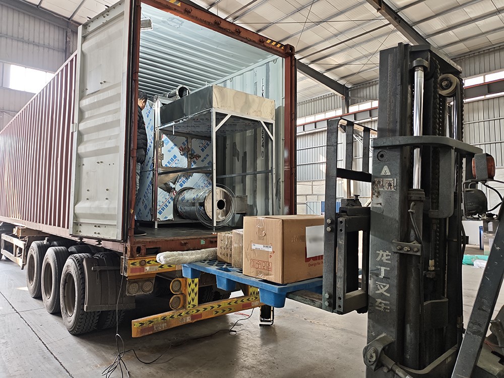 Delivery of the fried food production line Delivery of the fried food production line